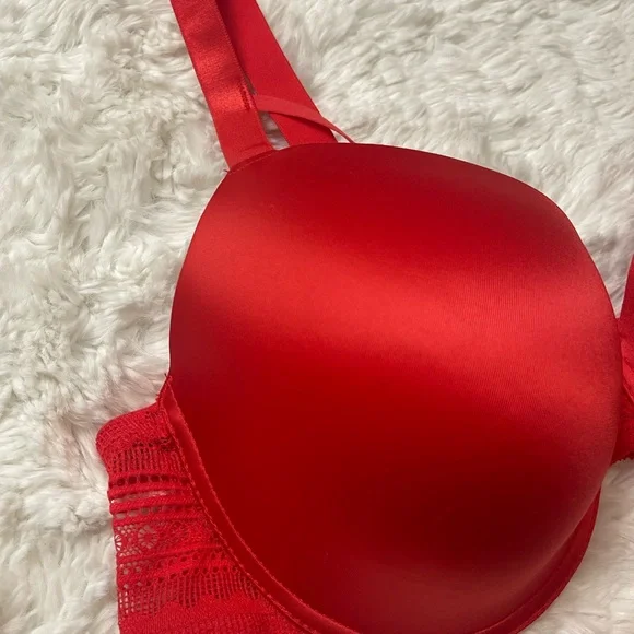 Ashley Stewart Lace Underwired Red T-Shirt Bra T-Shirt 38C - Picture 4 of 15